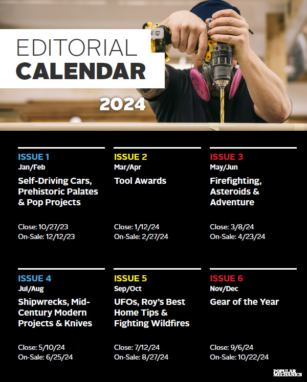 Editorial Calendar - Popular Mechanics Media Kit