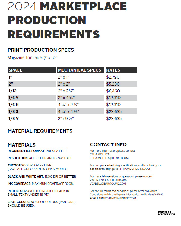 2024 Marketplace Ad Specifications - Popular Mechanics Media Kit